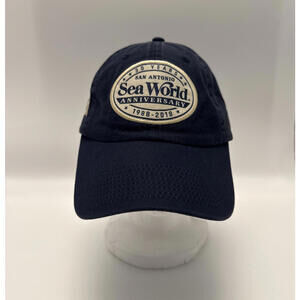 San‎ Antonio Sea World 30th Anniversary Hat Navy Blue OS Strapback